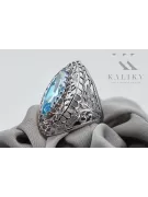 Ring Vintage Jewlery Aquamarine Sterling silver 925 vrc090s